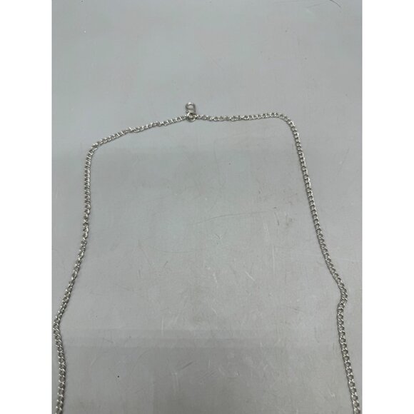 Silver Multilayered Necklace With Pearlescent & Metallic Beads 40" READ - Picture 4 of 5